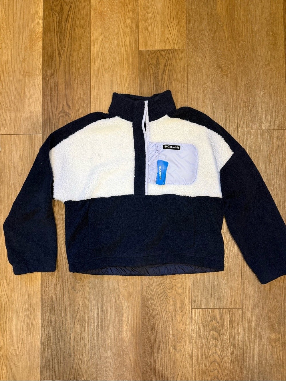Columbia Kids Two-Tone Sherpa Half-Zip Pullover - Black & White